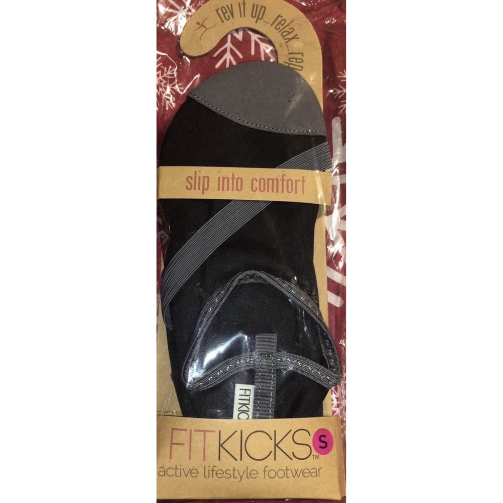 Fitkicks Womens Active Lifestyle Footwear ~ BLACK ~ S (5.5-6.5)~ FAST SHIPPING